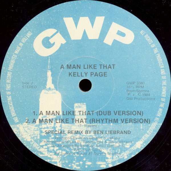 Kelly Page : A Man Like That (12", Single)