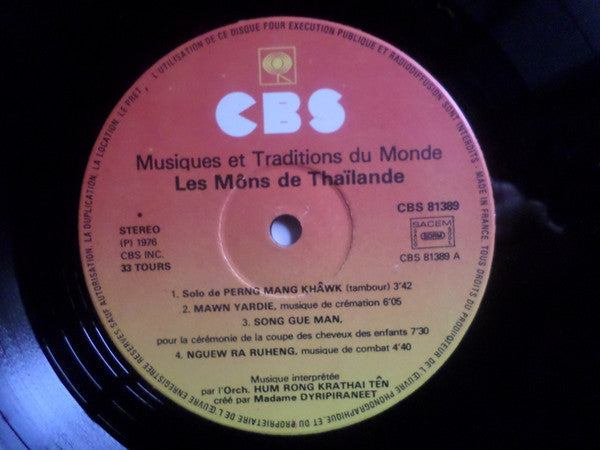 Hum Rong Krathai Tên : Les Môns De Thaïlande (LP, RE)