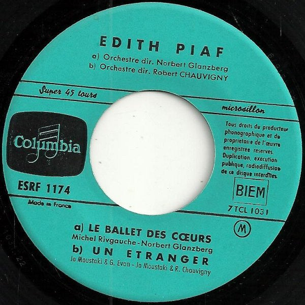 Edith Piaf : Mon Manège À Moi (7", EP)