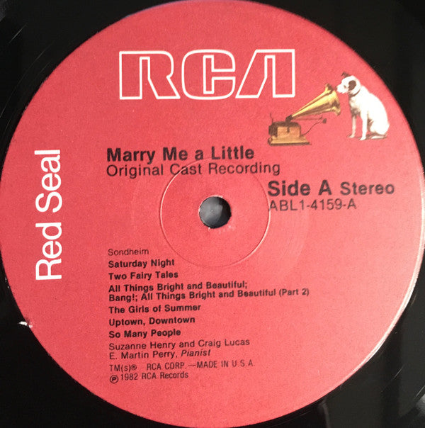 Stephen Sondheim : Marry Me A Little (Original Cast Recording) (LP, Album)