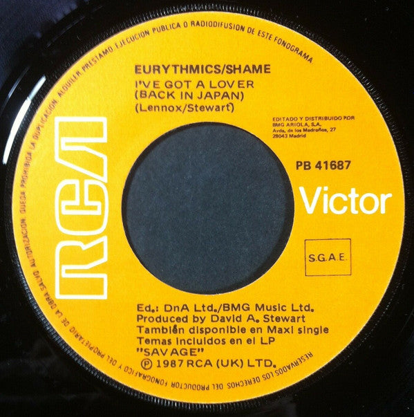 Eurythmics : Shame (7", Single)