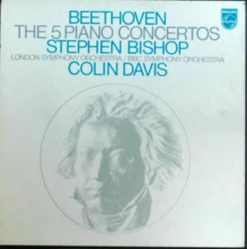 Ludwig van Beethoven, Stephen Bishop (3), London Symphony Orchestra, BBC Symphony Orchestra, Sir Colin Davis : The 5 Piano Concertos (4xLP + Box, Comp)