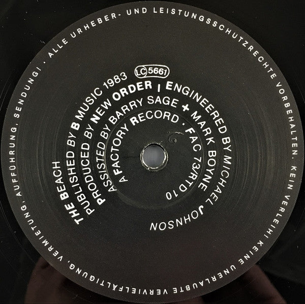 New Order : Blue Monday (12", Single, Son)
