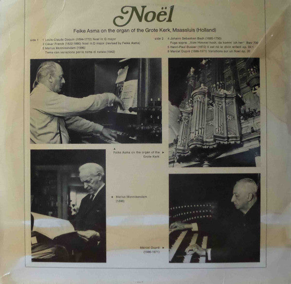 Feike Asma : Noël. Feike Asma On The Organ Of The Grote Kerk, Maassluis (Holland) (LP, Album)