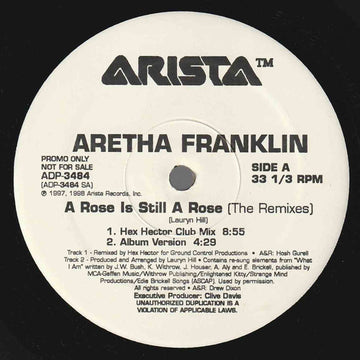 Aretha Franklin : A Rose Is Still A Rose (The Remixes) (2x12", Promo)