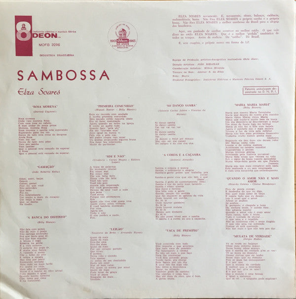 Elza Soares : Sambossa (LP, Album, Mono)