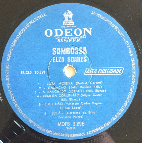 Elza Soares : Sambossa (LP, Album, Mono)