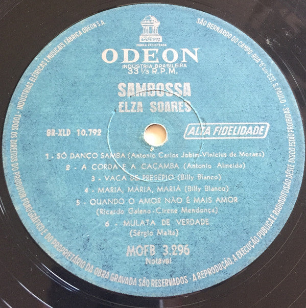 Elza Soares : Sambossa (LP, Album, Mono)