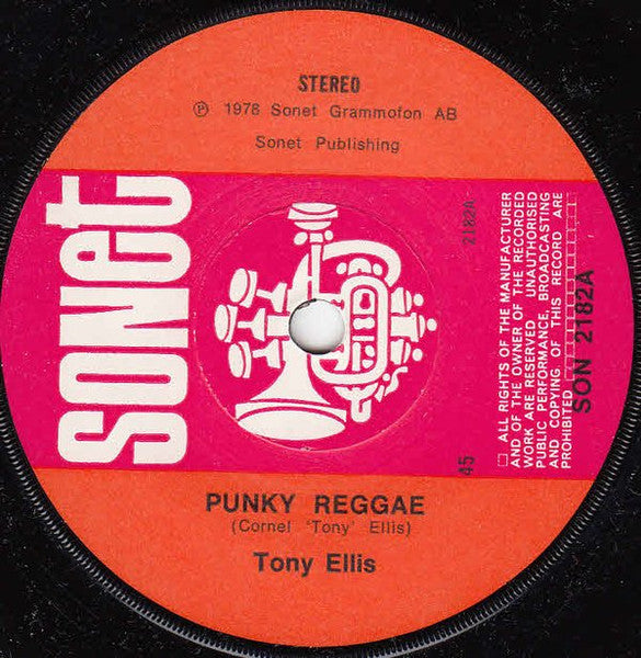 Tony Ellis : Punky Reggae (7", Sol)