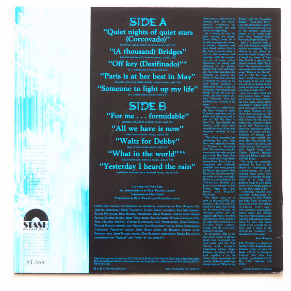 Gene Lees : Sings The Gene Lees Songbook: Quiet Nights Of Quiet Stars  (LP)