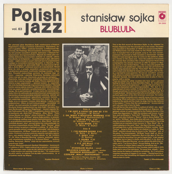 Stanisław Sojka : Blublula (LP, Album)