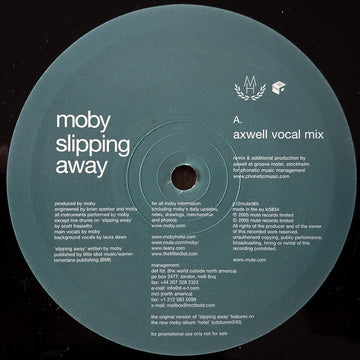 Moby : Slipping Away (2x12", Promo)