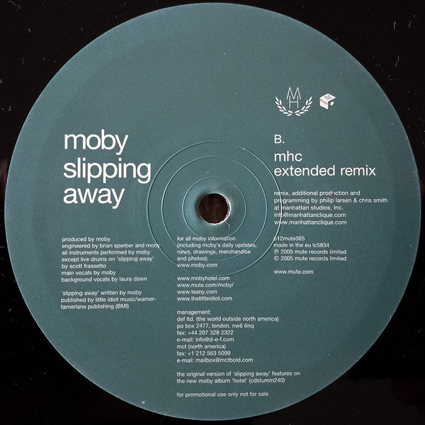 Moby : Slipping Away (2x12", Promo)