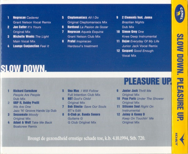 Various : Slow Down. Pleasure Up. (2xCD, Mixed, Promo)