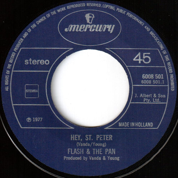 Flash & The Pan : Hey, St. Peter (7", Single)