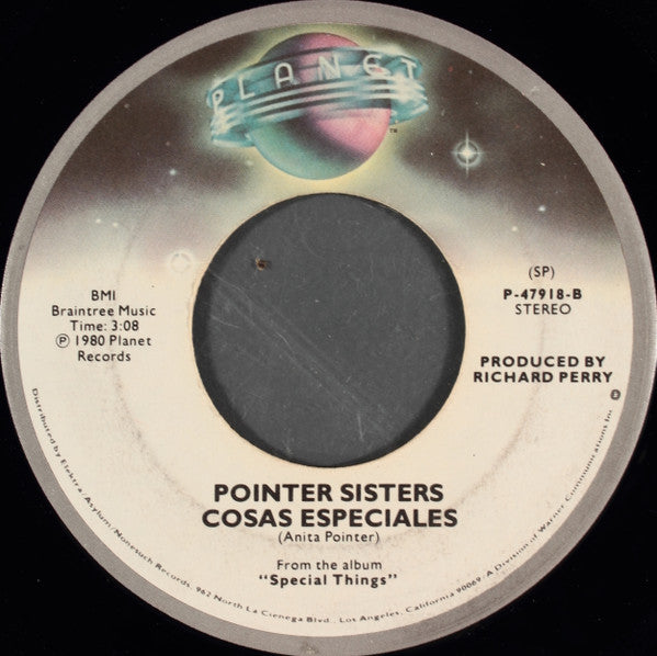 Pointer Sisters : Es Tan Timido / Cosas Especiales (7")