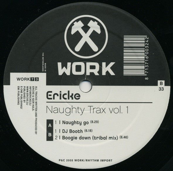 Erick E : Naughty Trax Vol. 1 (12")