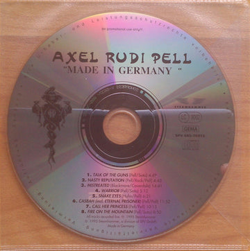 Axel Rudi Pell : Made In Germany (CD, Album, Promo)