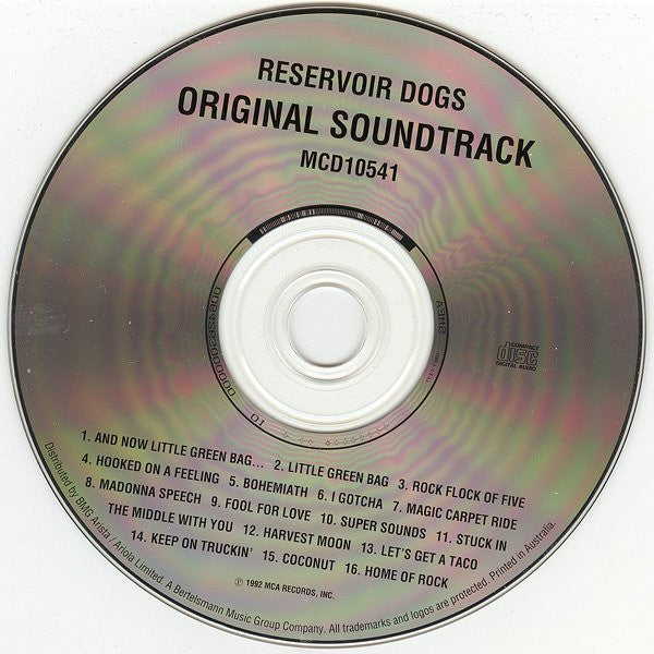 Various : Reservoir Dogs (Music From The Original Motion Picture Sound Track) (CD, Comp, RE)