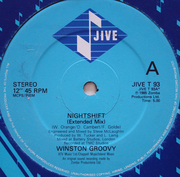 Winston Groovy : Nightshift (12")
