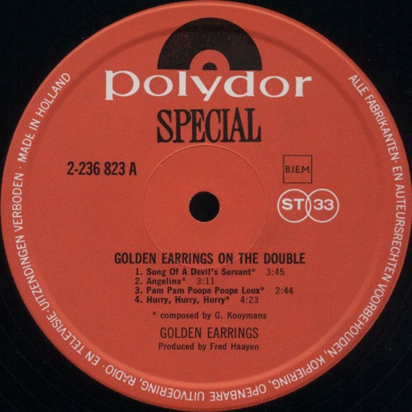 Golden Earrings* : On The Double (2xLP, Album, Gat)