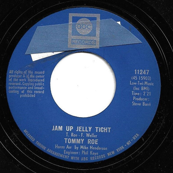 Tommy Roe : Jam Up & Jelly Tight / Moontalk (7", Single)