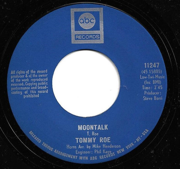 Tommy Roe : Jam Up & Jelly Tight / Moontalk (7", Single)