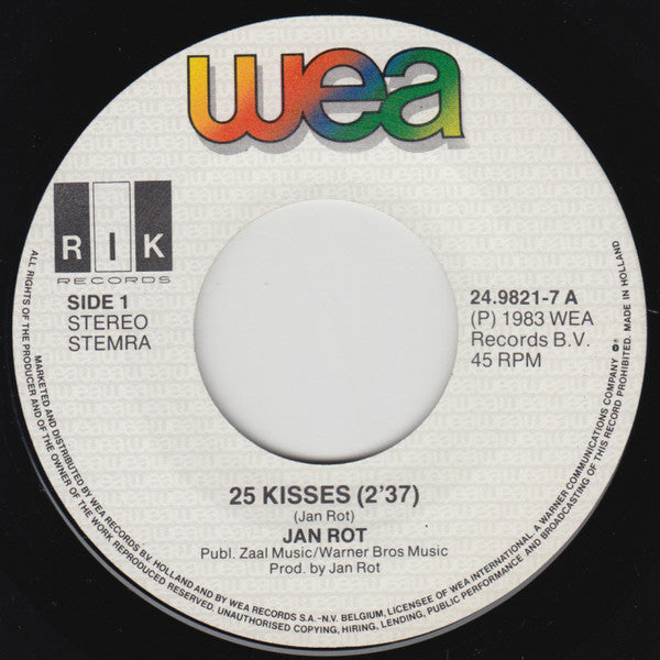 Jan Rot Featuring The Demonettes : 25 Kisses (7", Single)
