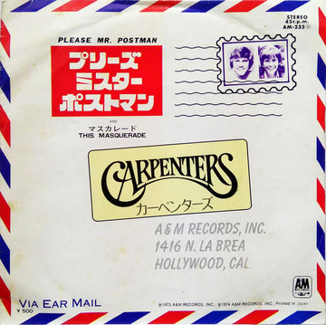 Carpenters = Carpenters : Please Mr. Postman = プリーズ・ミスターポストマン (7", Single)