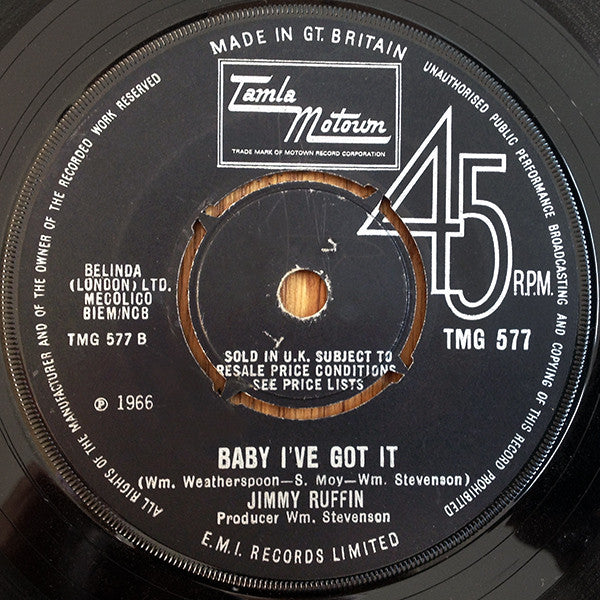 Jimmy Ruffin : What Becomes Of The Brokenhearted (7", Single, Pus)