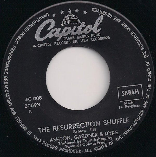 Ashton, Gardner & Dyke : Resurrection Shuffle / Hymn To Everyone (7", Single)