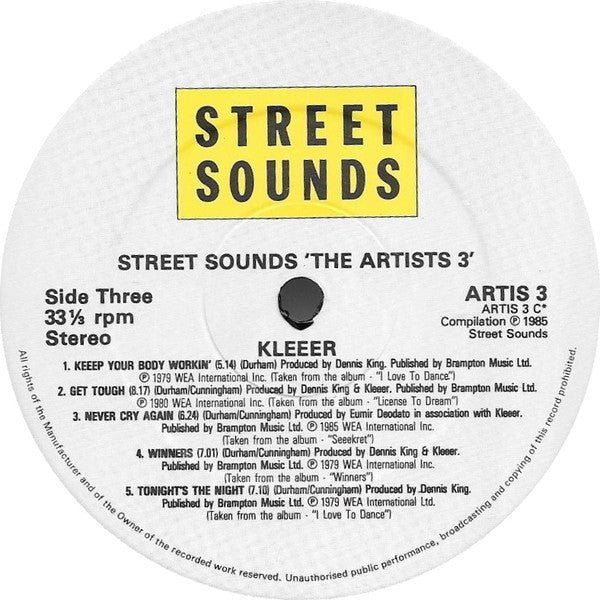 Womack & Womack / The O'Jays / SOS Band* / Kleeer : The Artists Volume III (2xLP, Comp)