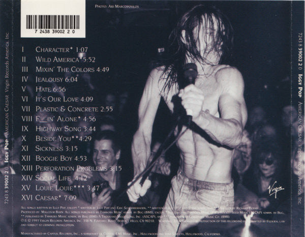 Iggy Pop : American Caesar (CD, Album)