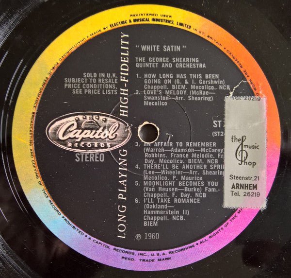 The George Shearing Quintet And Billy May And His Orchestra : White Satin (LP, Album)