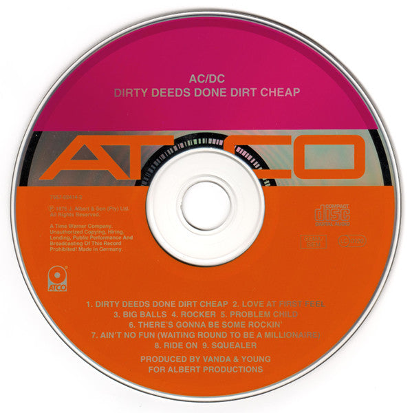 AC/DC : Dirty Deeds Done Dirt Cheap (CD, Album, RE, RM, RP)
