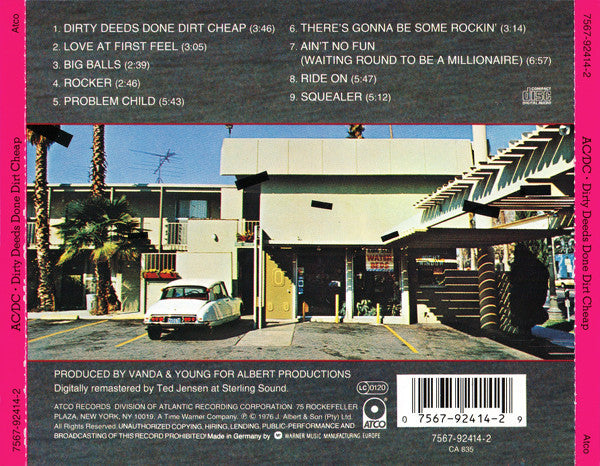 AC/DC : Dirty Deeds Done Dirt Cheap (CD, Album, RE, RM, RP)