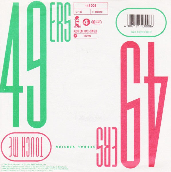 49ers : Touch Me (Sexual Version) (7", Single)