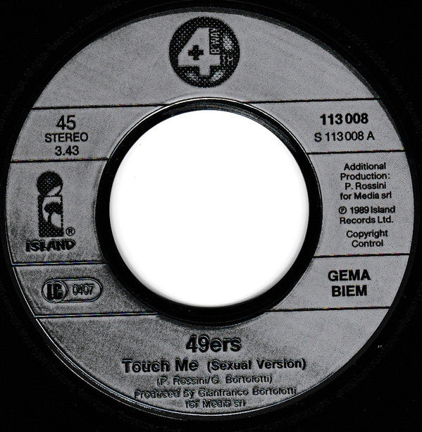 49ers : Touch Me (Sexual Version) (7", Single)