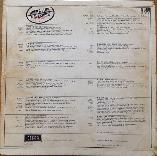 The Animals : Animalisms (LP, Album, Mono)
