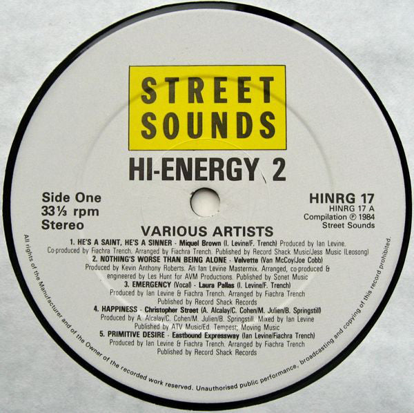 Various : Hi-Energy 2 (LP, Comp, Mixed)