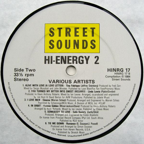 Various : Hi-Energy 2 (LP, Comp, Mixed)