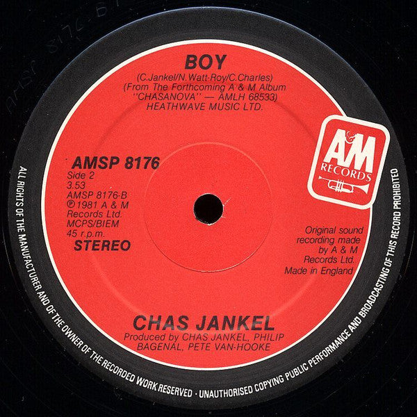 Chas Jankel : Questionnaire (12")