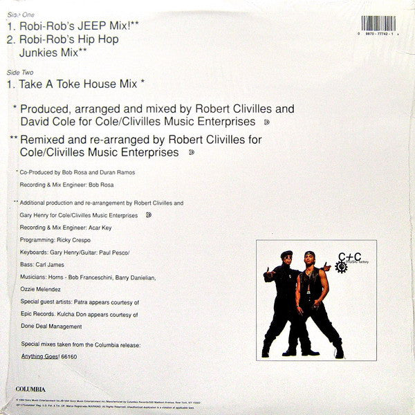 C + C Music Factory : Take A Toke (The Remix) (12")