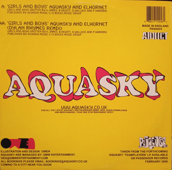 Aquasky & El Hornet : Girls And Boys (12")