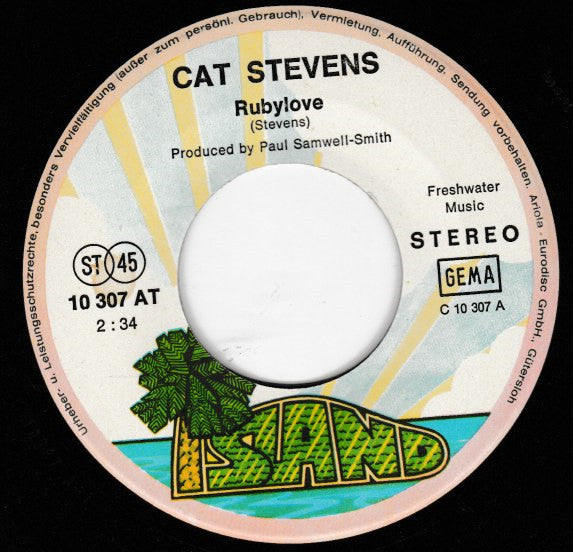 Cat Stevens : Rubylove / Longer Boats (7", Single)