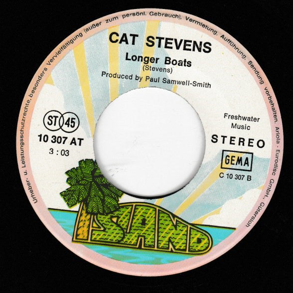 Cat Stevens : Rubylove / Longer Boats (7", Single)