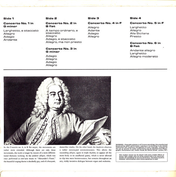 Georg Friedrich Händel, Johannes-Ernst Köhler ,  Gewandhausorchester Leipzig, Kurt Thomas : The Six Organ Concertos, Op.4 (2xLP, RE)