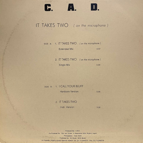 C.A.D. (3) : It Takes Two (12")