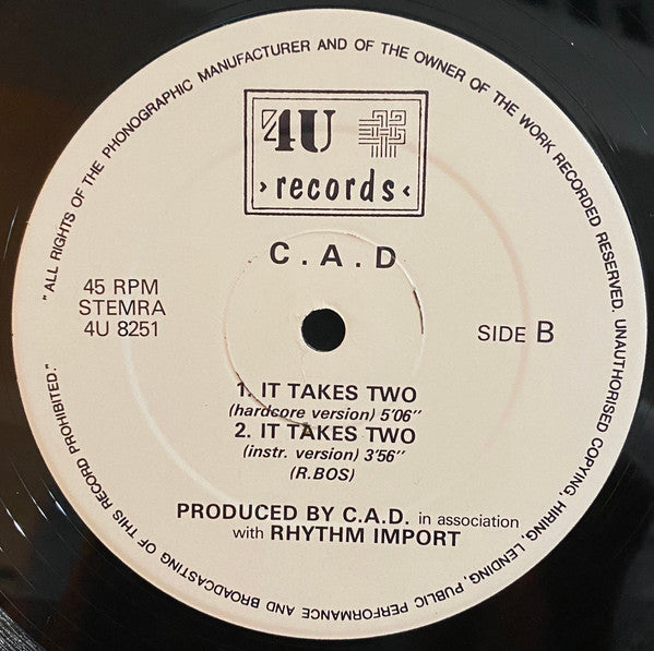 C.A.D. (3) : It Takes Two (12")