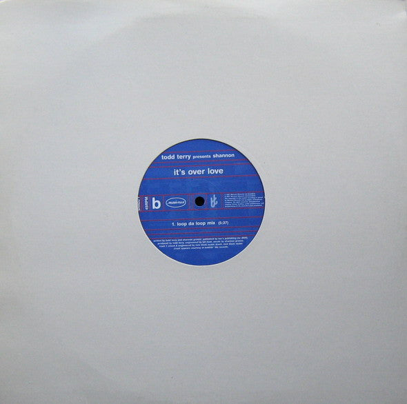 Todd Terry Presents Shannon : It's Over Love (2x12", Promo)